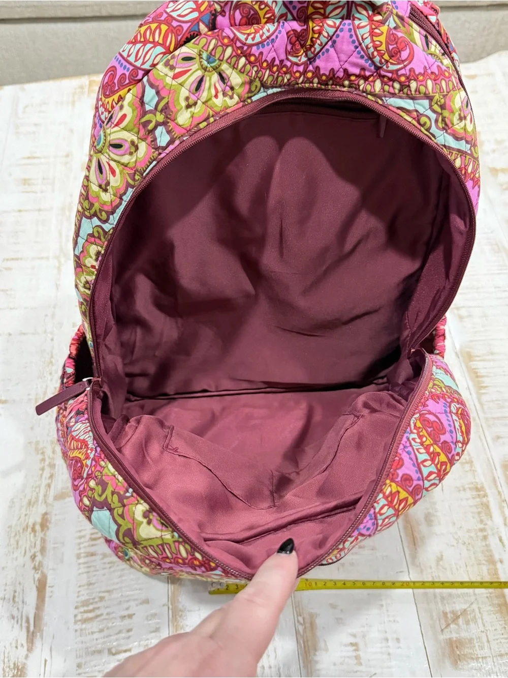 VERA BRADLEY Essential Large Backpack in Resort Medallion Retired Bohemian Pink